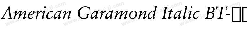 American Garamond Italic BT字体转换